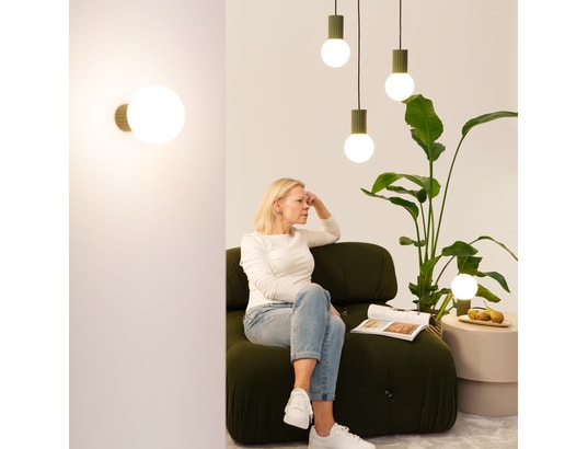 SOLLUX LIGHTING - Lampe à poser halo vert olive