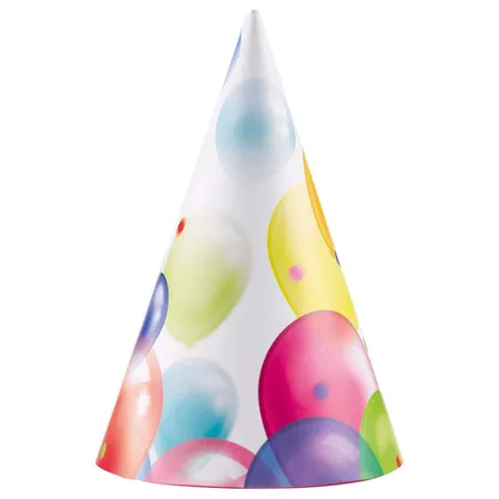 amscan 8 Partyhütchen Balloons