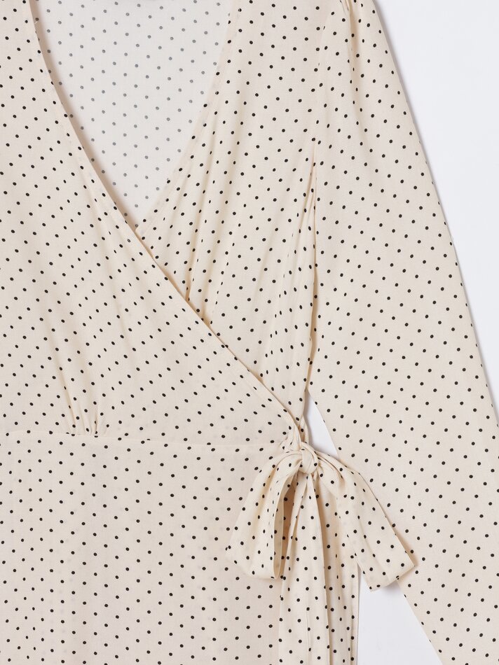 Vestido midi envelope - Preto