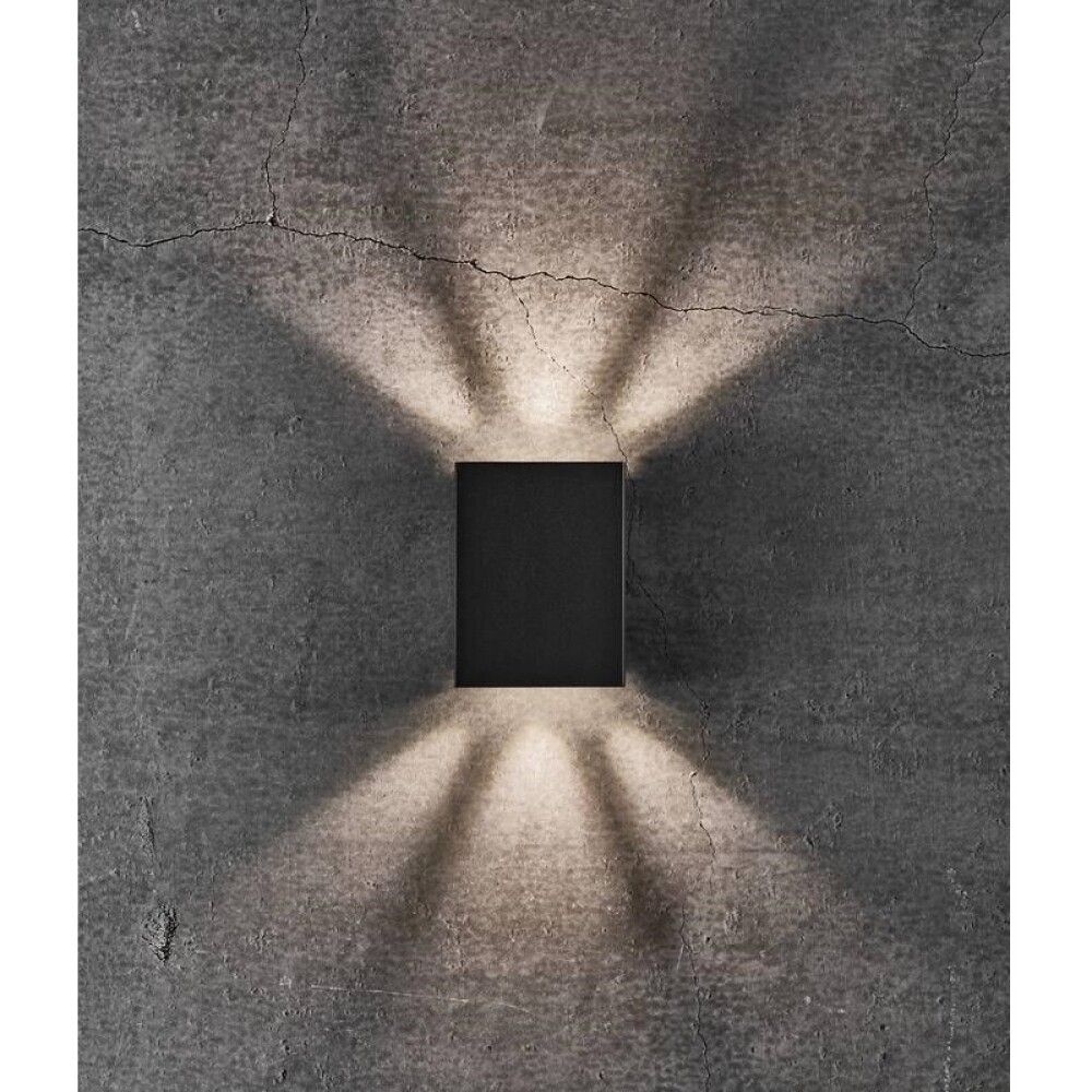 VEGGLAMPE NORDLUX FOLD 10 SVART