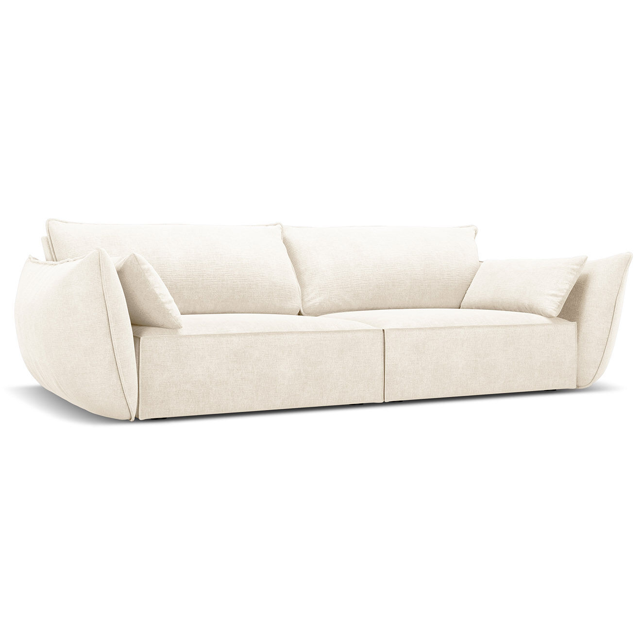 Mazzini Sofas Canapé Vanda 3 Places beige clair - 208x100x85 cm