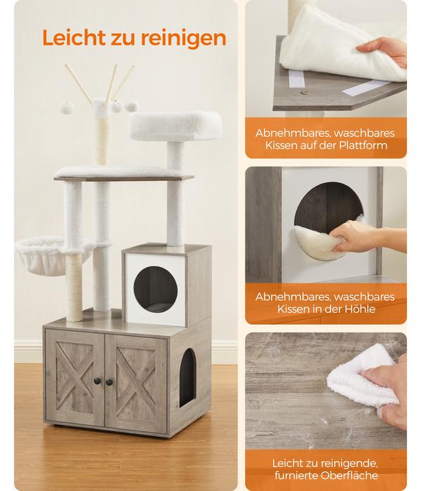 Feandrea Kratzbaum mit Katzenklo-Schrank, ca.