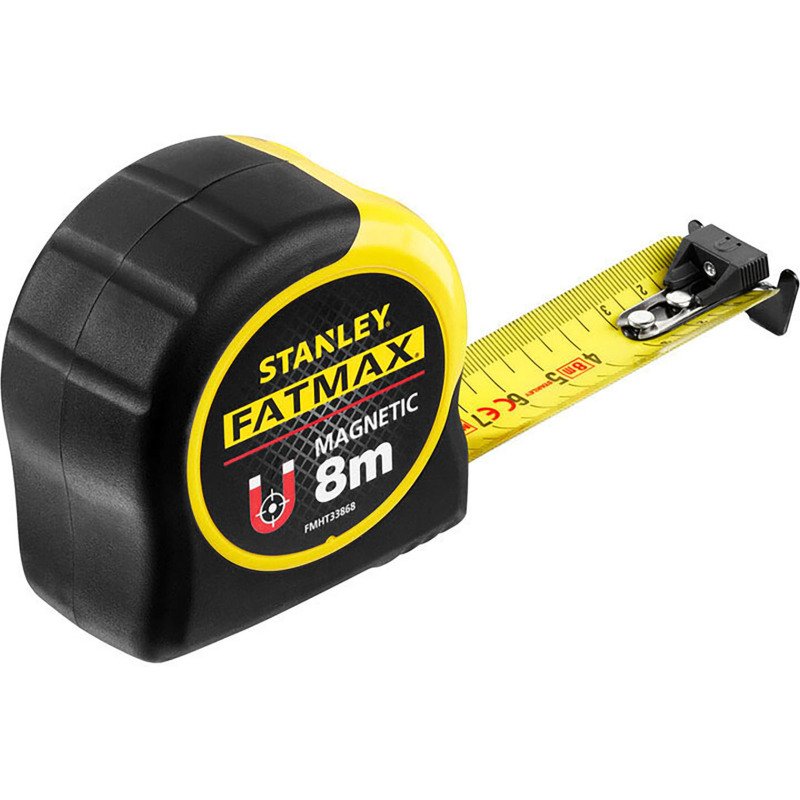 Mètre ruban Stanley Fatmax Blade Armor avec crochet magnétique, 8 m x 32 mm