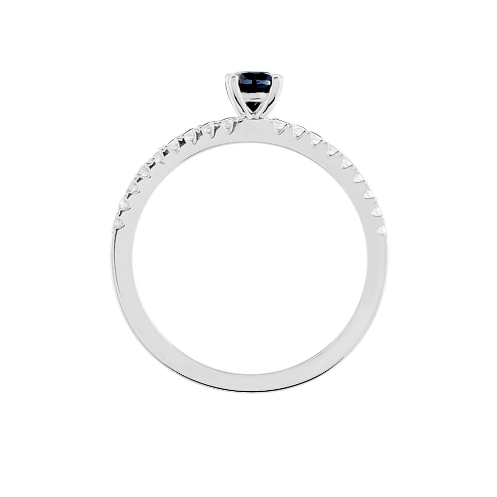 Bague Solitaire Argent Blanc Quitteri Oxyde De Zirconium