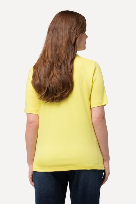 Poloshirt, Webkragen, Knopfleiste, Halbarm