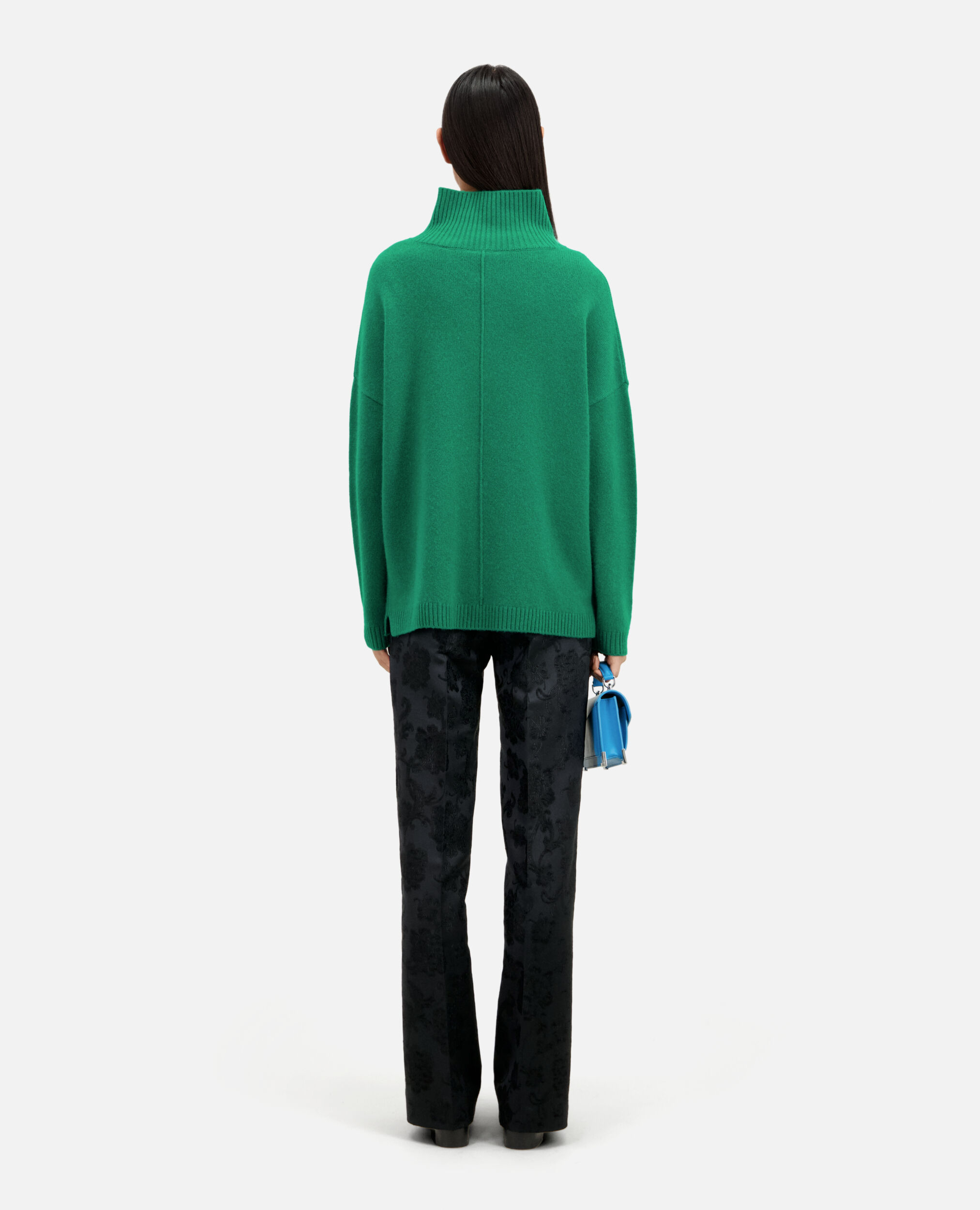 Green cashmere-blend sweater