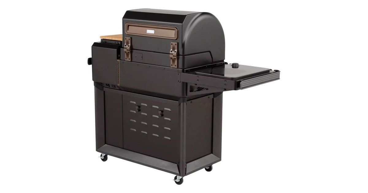 TraegerTimberline Pellet Grill barbecue  (Zwart, WiFIRE, touchscreen, inductiekookplaat aan zijkant)