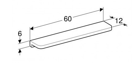 Geberit 300 Basic planchet 60x12cm