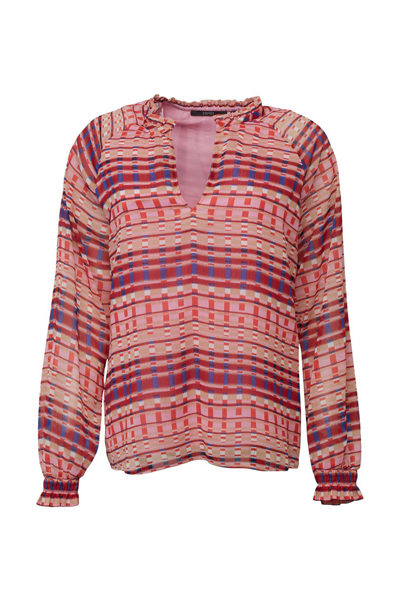 Blusa de chiffon estampada - Multicolorida