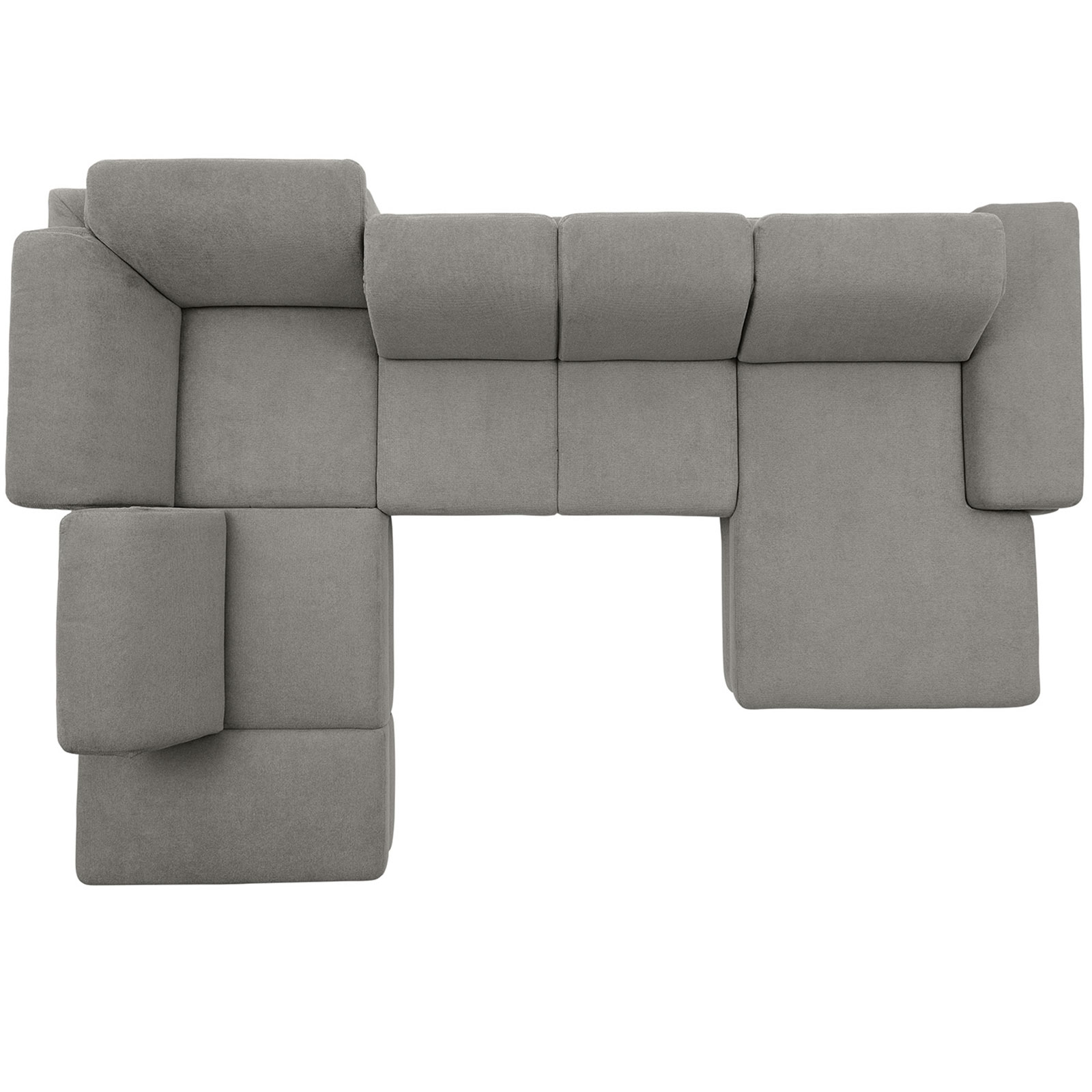 polsterpower Boxspring-Wohnlandschaft - Belle silver - Basismodell - Recamiere rechts