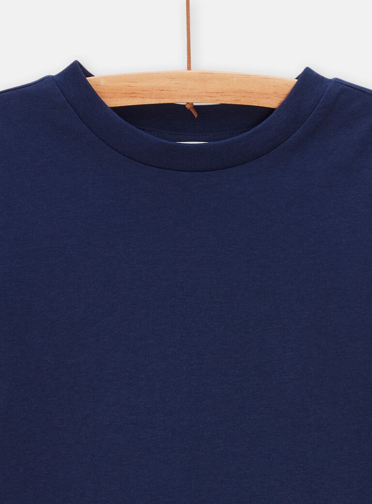 T-shirt marine uni pour garçon