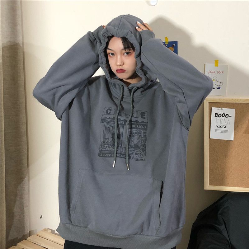 Iduna - Cartoon bedrukte hoodie