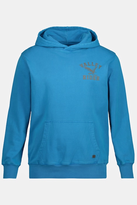Hoodie, Vintage-Look, Kapuze, Brustprint, bis 8 XL
