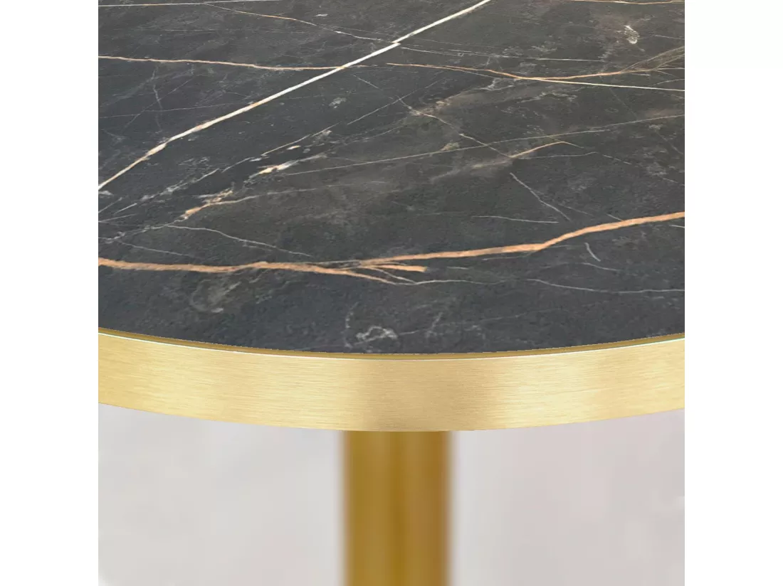 Mange-debout rond Ø 60 cm Rome bistrot marbre feu