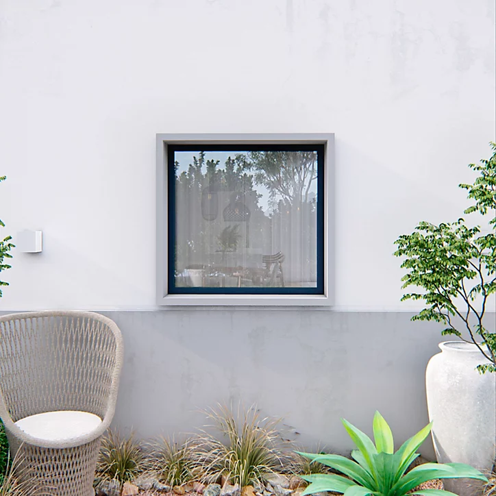 Fenêtre fixe aluminium gris anthracite H.47 x L.43 cm GoodHome