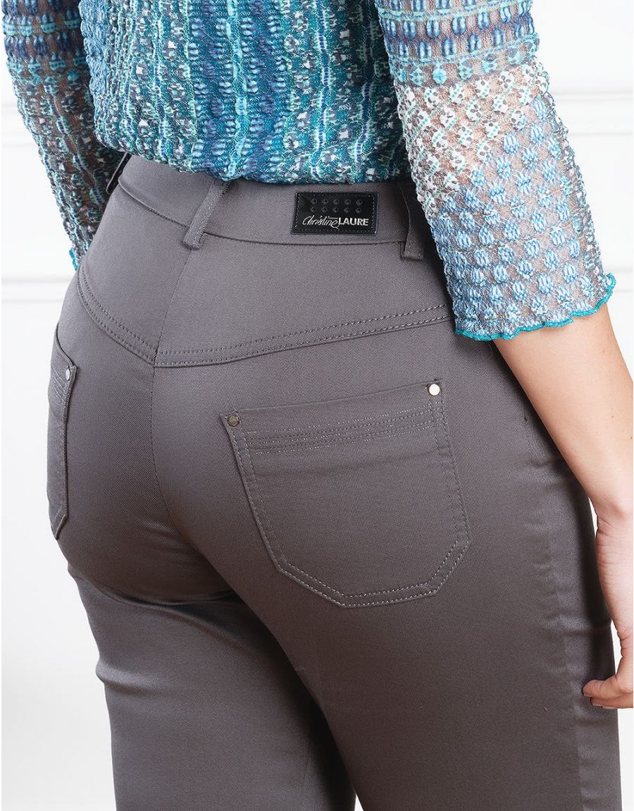 Pantalon stretch gris