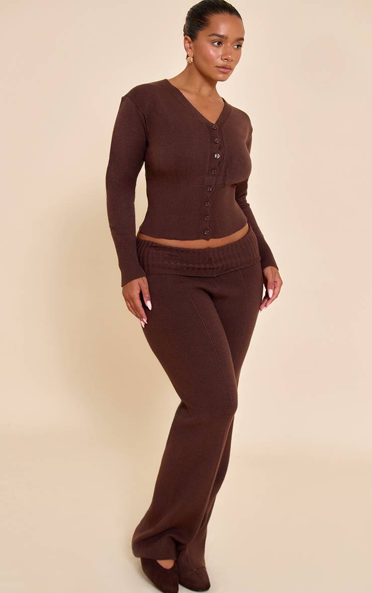Chocolat Gilet En Maille Ajusté À Encolure Plongeante Shape