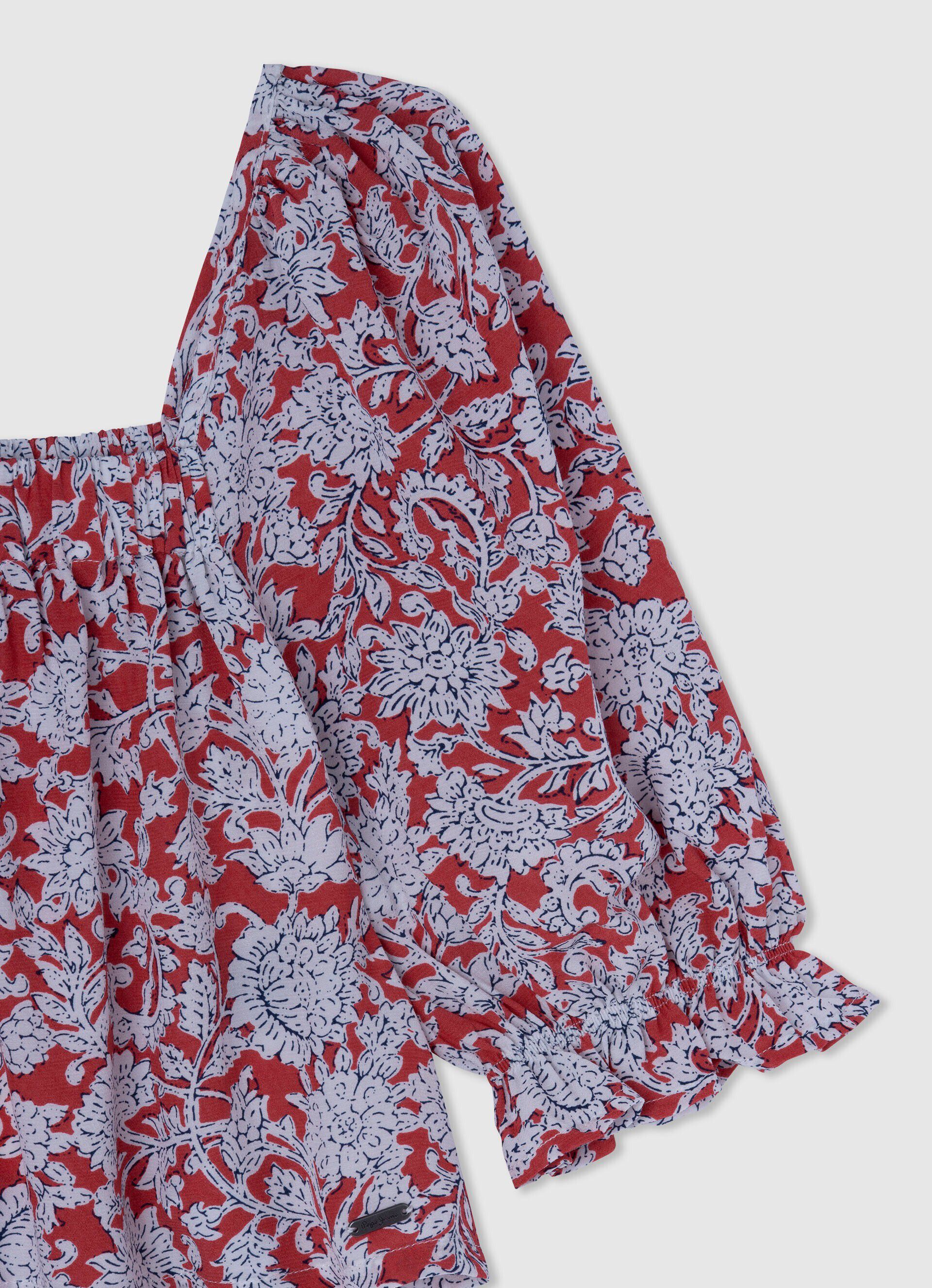 Blusa SITA com decote quadrado - multicolorida