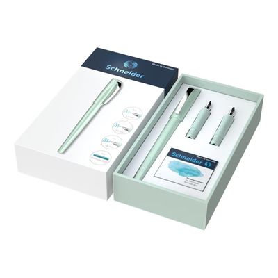 Schneider Callissima - Coffret cadeau avec stylo et différentes plumes - menthe