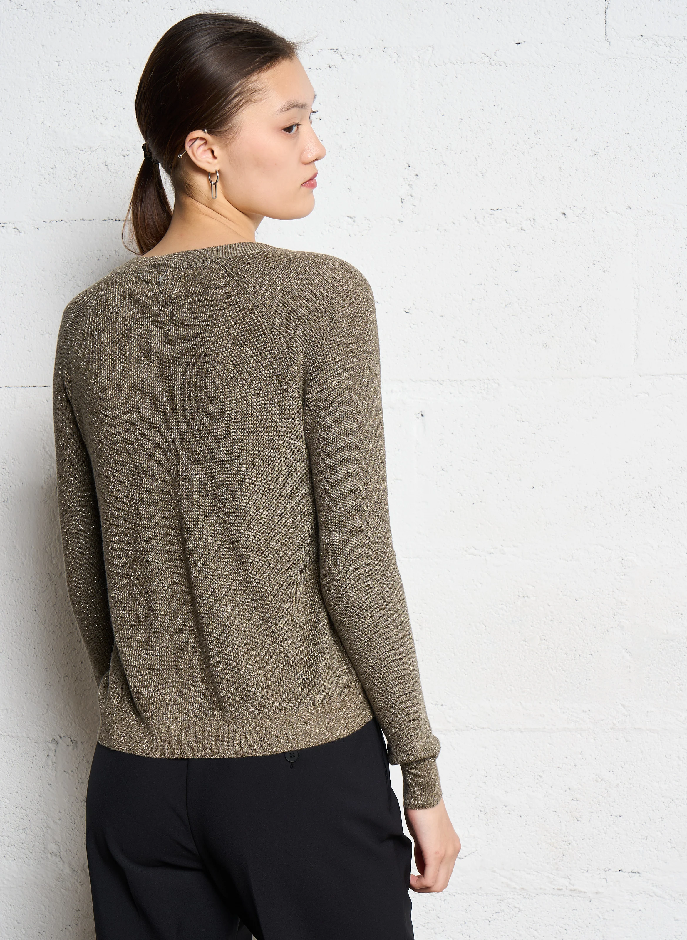 GILY - Gilet droit à col V | Vert