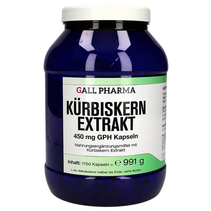 Kürbiskern Extrakt 450 mg GPH Kapseln, 1750 St