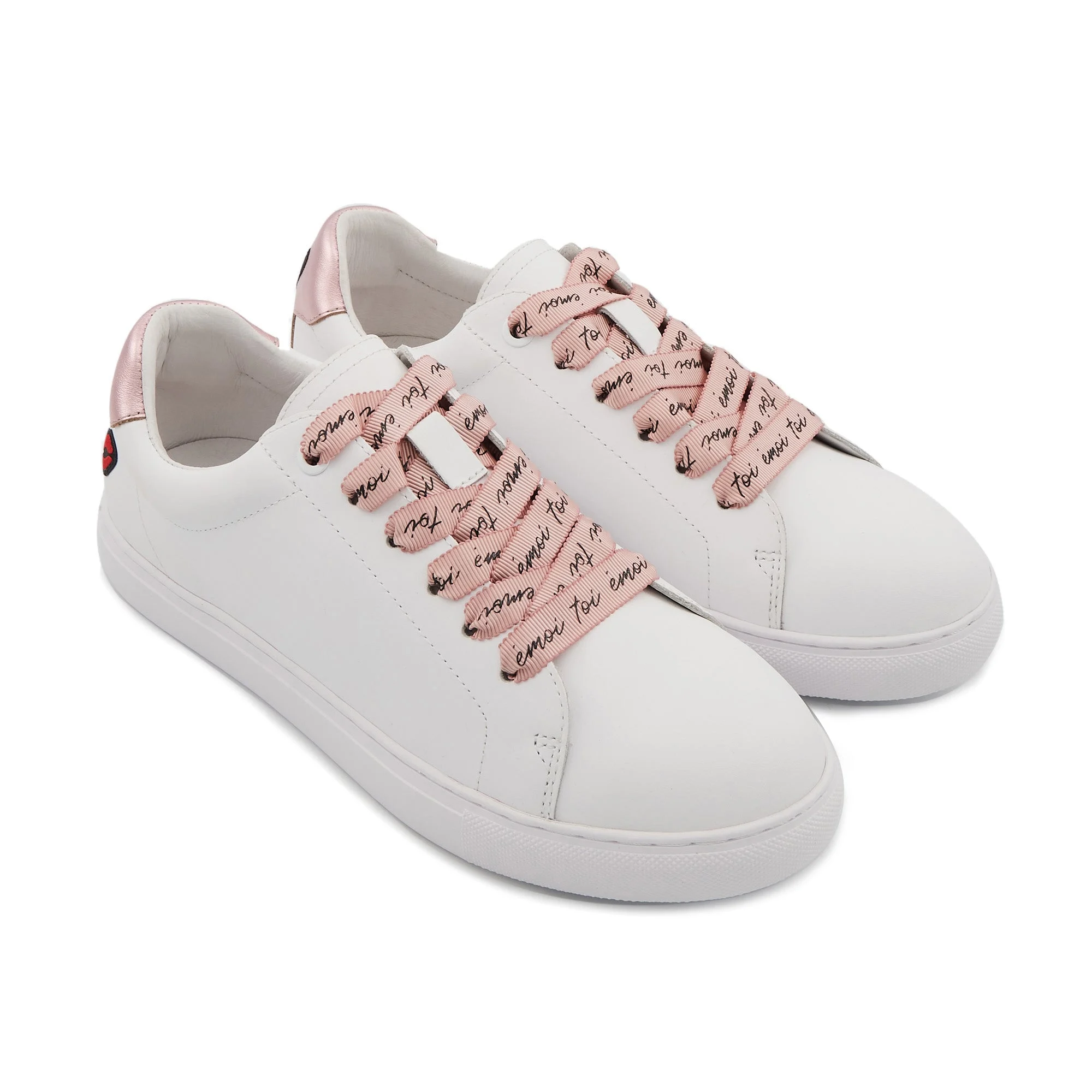 SIMONE TOI ÉMOI - Sneakers en cuir | Blanc