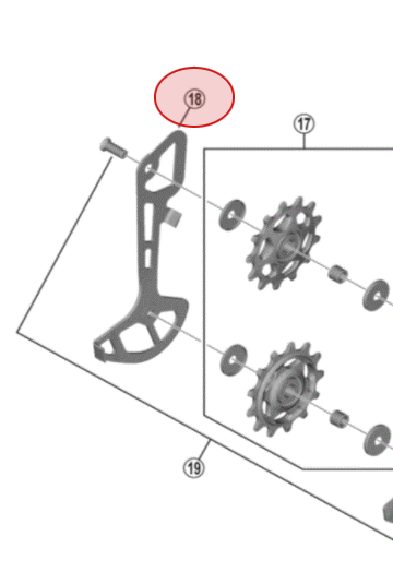 Shimano inner plade til RD-M5100/6100