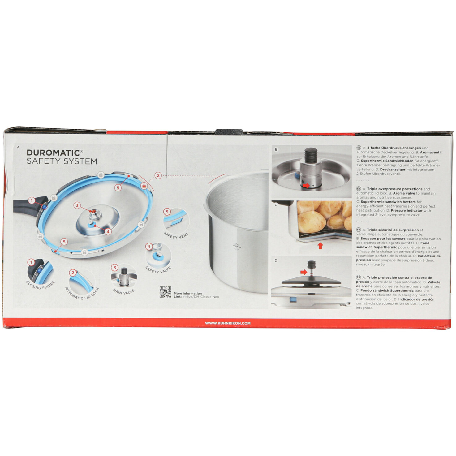Kuhn Rikon Duromatic Classic Neo Dampfkochtopf Stielmodell 3.5l Ø 20cm