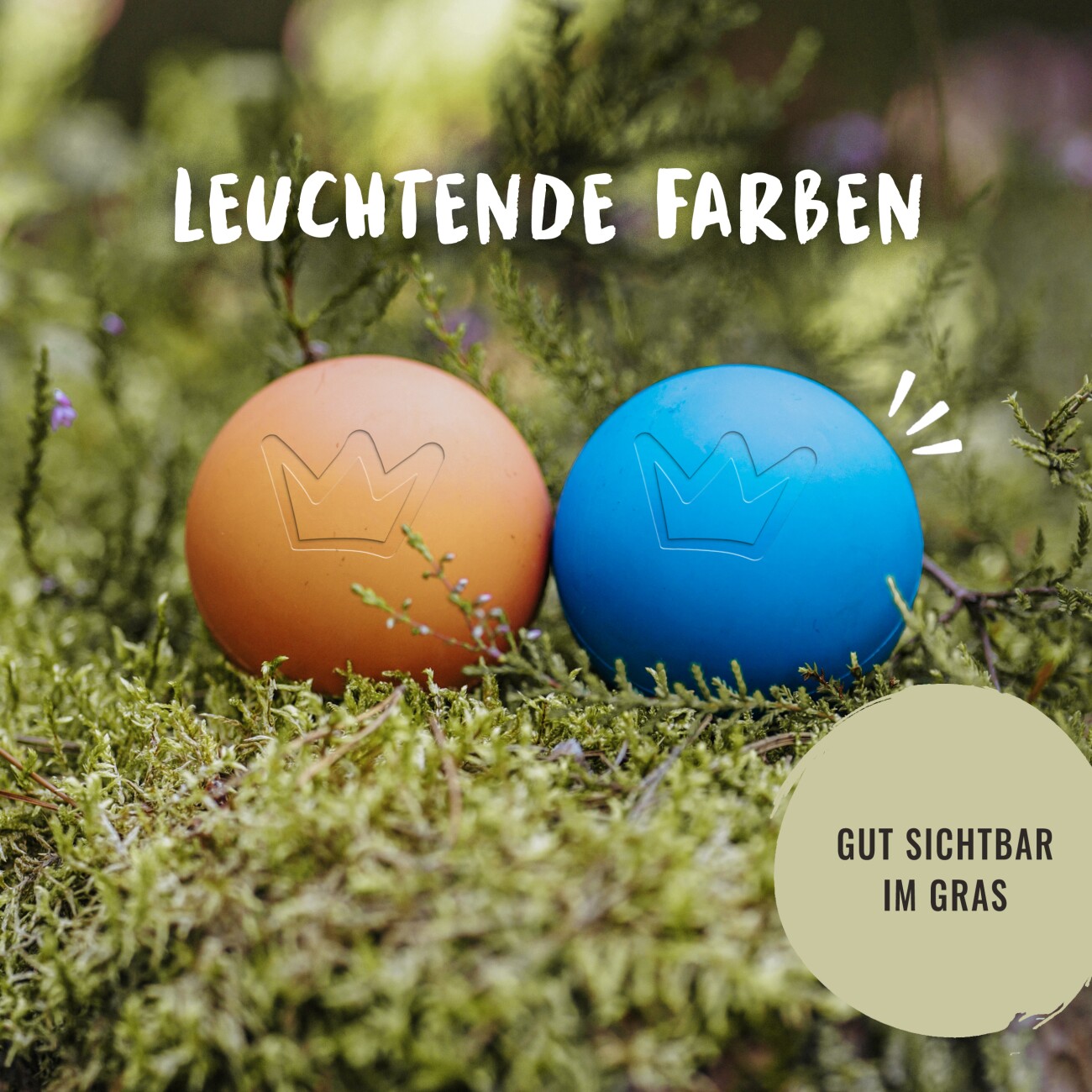 Rudelkönig Hundeball – Naturkautschuk Ball apricot