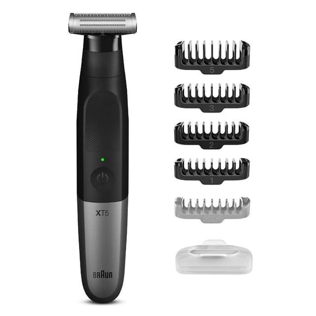 Braun skægtrimmer XT5100 Driftstid (maks.) 50 min., Indbygget genopladeligt batteri, Sort/sølv, Trådløs eller med ledning