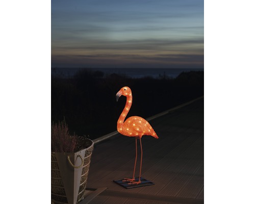 LED-lichtfiguur Konstsmide Flamingo, geschikt voor binnen en buiten, 45x65x16 cm, amber