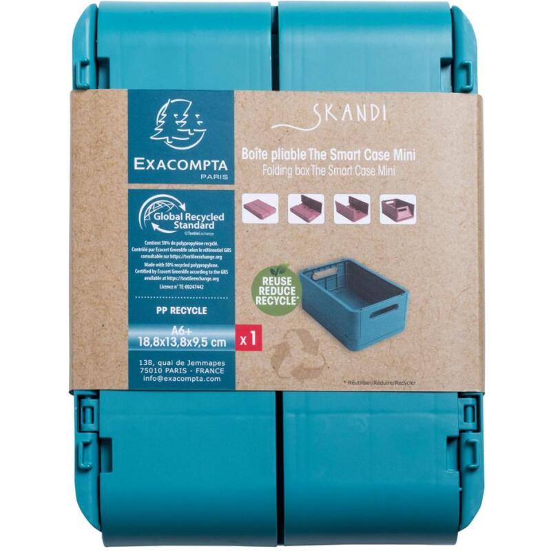 Boîte pliable The Smart Case mini Skandi - Bleu Pacifique