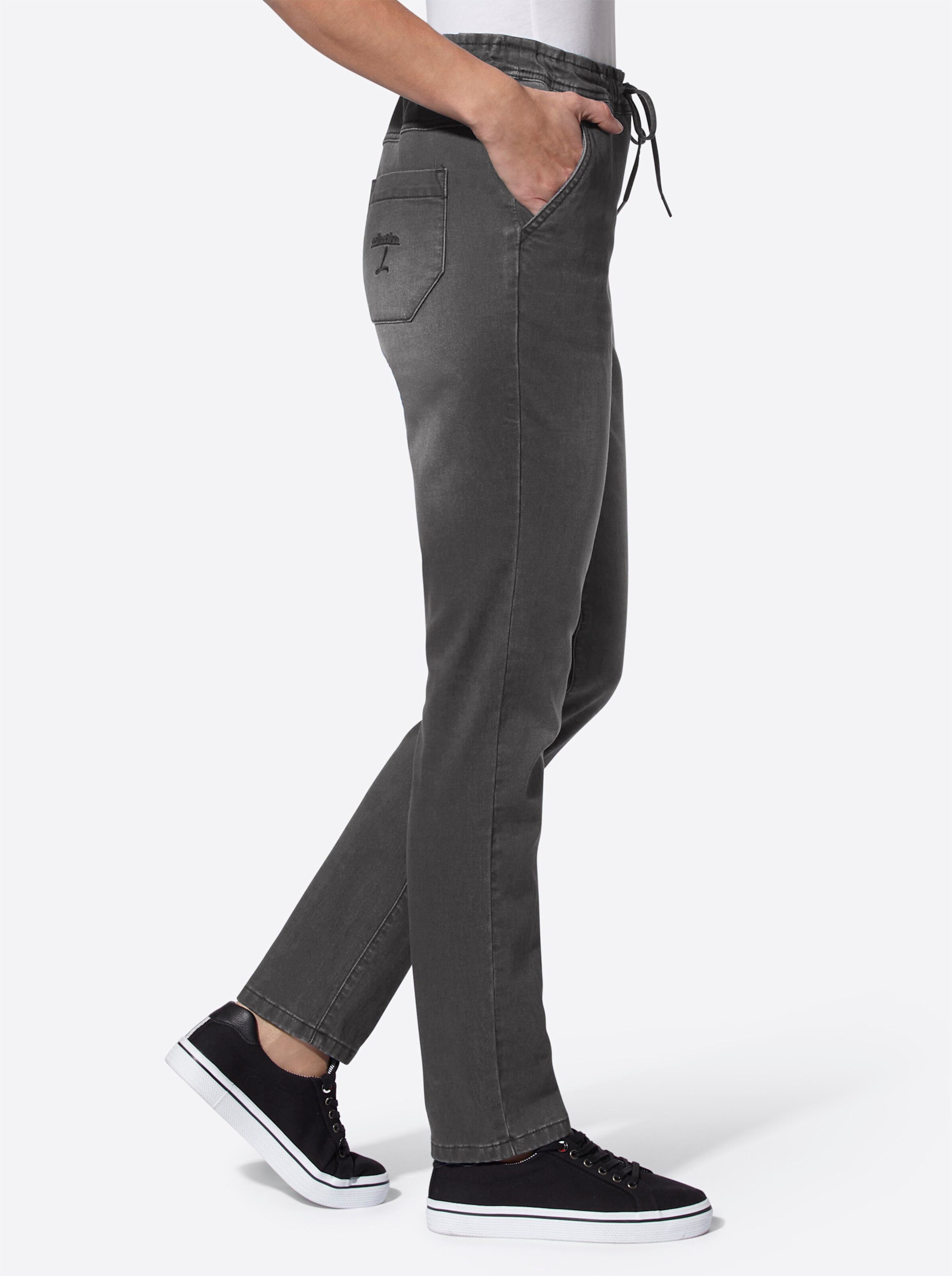 Thermo-Jeans in grey denim