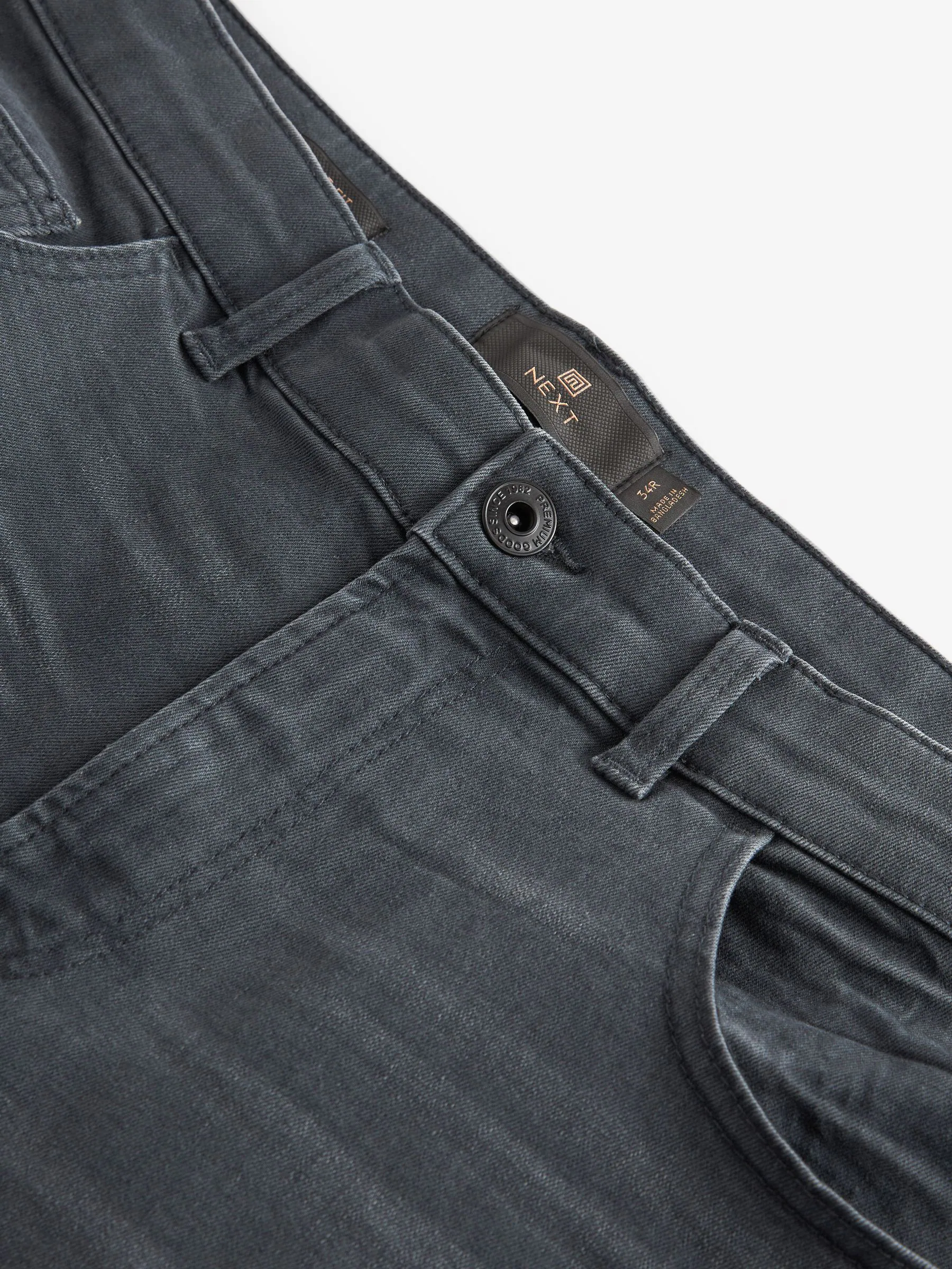 Antracietgrijs - Rechte, klassieke jeans met stretch