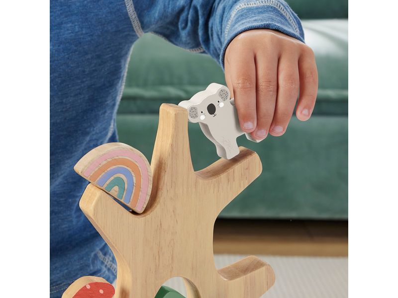 Fisher-Price Balance-Baum aus Holz Nachhaltiges Spielset zum Stapeln