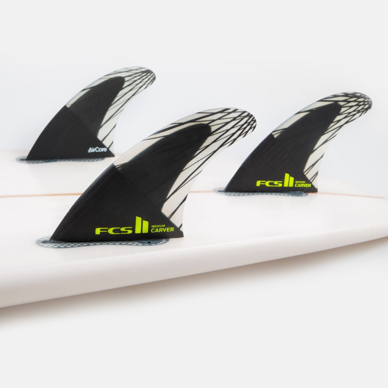 Ailerons FCS II Carver PC Carbon Medium Tri Set - The Corner Shop