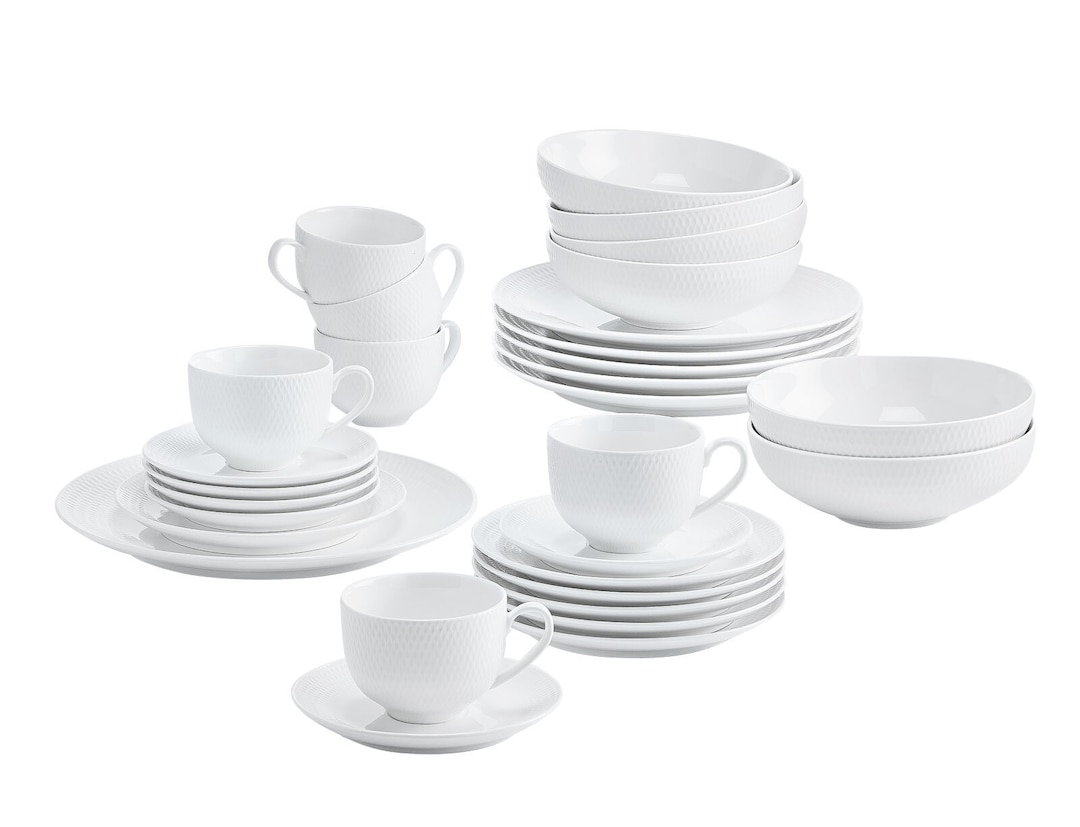 MAXWELL & WILLIAMS Espressotassen Set DIAMONDS 8-teilig weiß