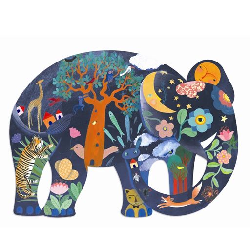 Djeco Elefant Puslespil Puzzart, 150 Brikker