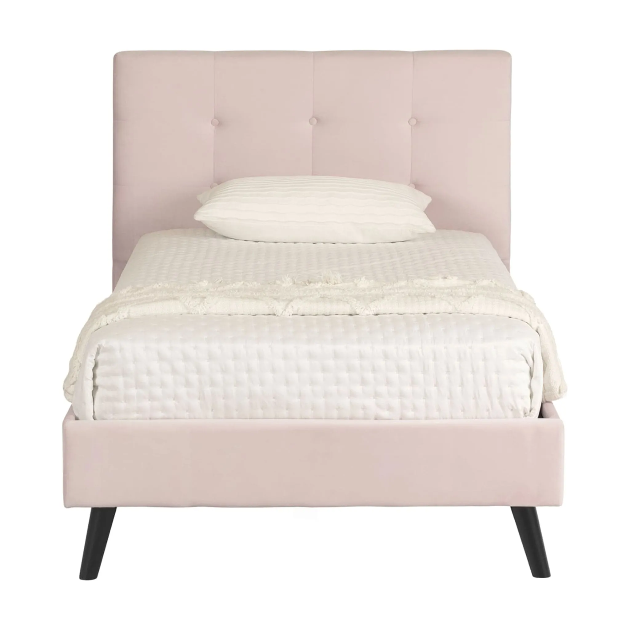 South Shore Lit Simple Complet Rembourré Maliza - Rose Pâle