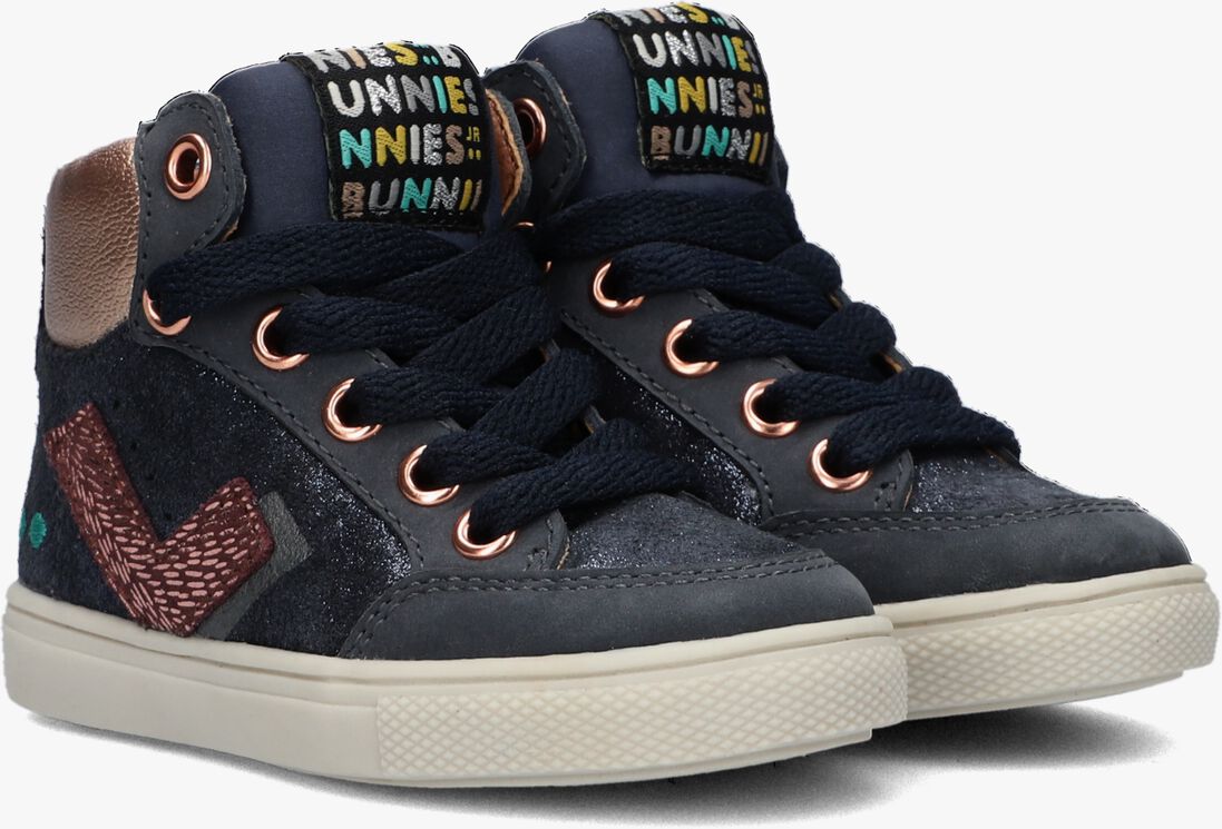 BUNNIESJR blauwe bunniesjr hoge sneaker lance louw