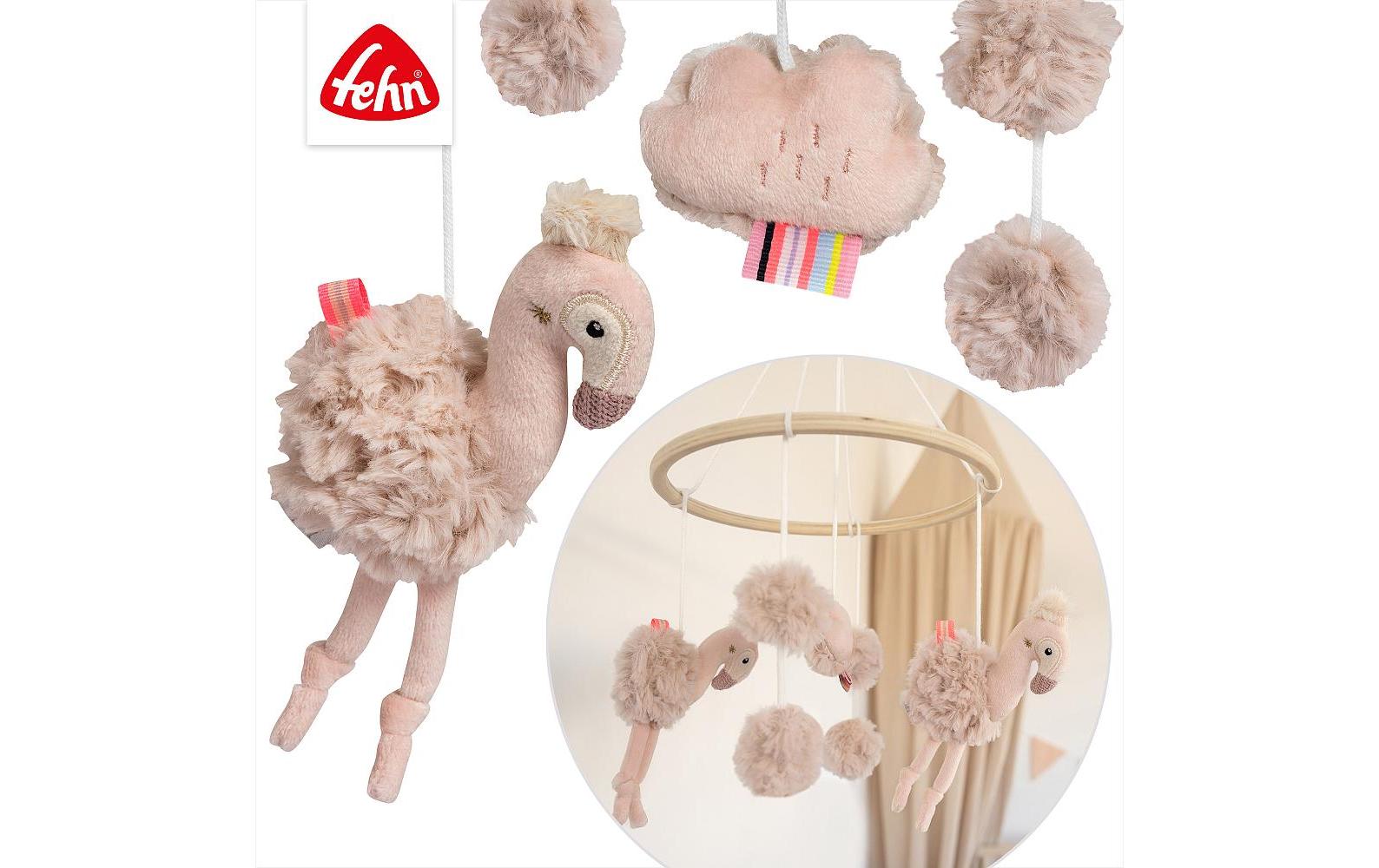 Holz-Mobile Flamingo RoseEinschlafhilfe zur Beruhigung und Beschäftigung