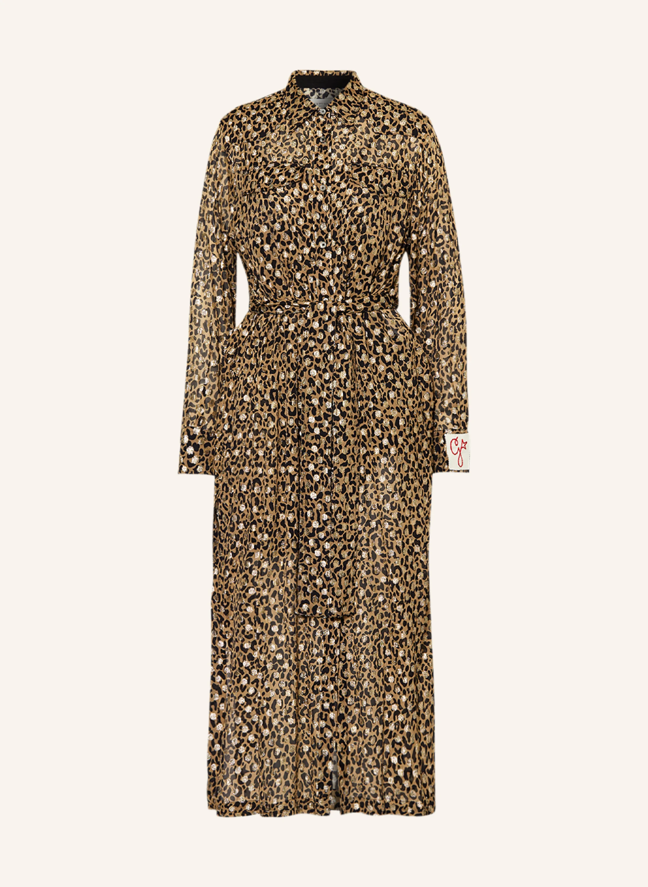 GOLDEN GOOSE Hemdblusenkleid mit Glanzgarn