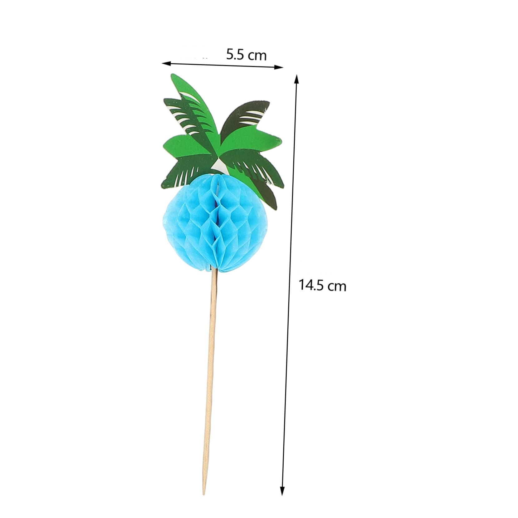 (50er Set) Cocktail Sticks Pompon Fingerfood Party Spiesse Deko Zahnstocher - Palme