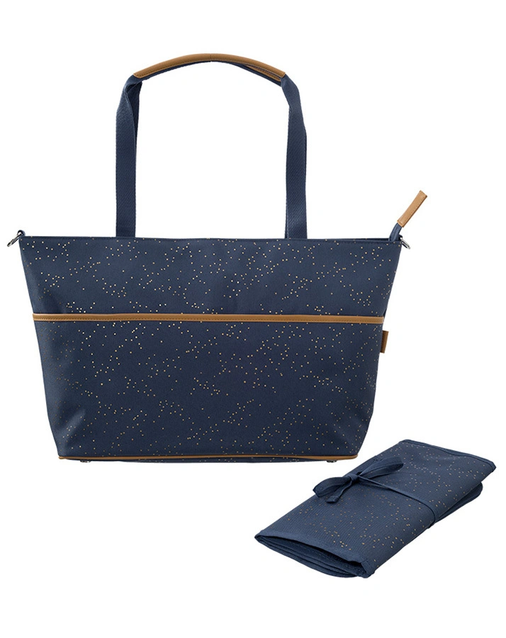 Wickeltasche INDIGO DOTS (50x28x17) in blau