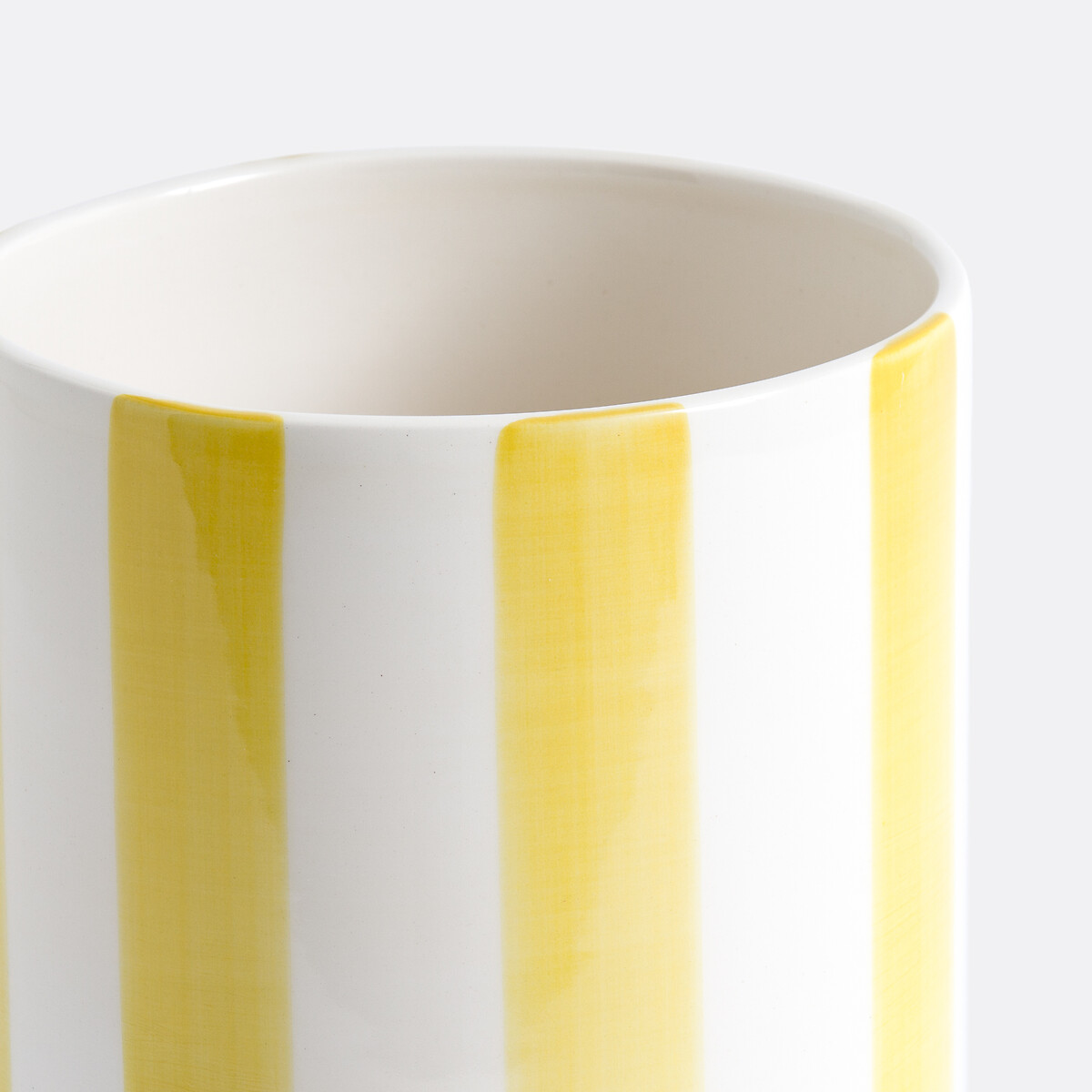 LA REDOUTE INTERIEURS<br>Vaso de cerâmica listrado, Alt.25 cm, Jaoma