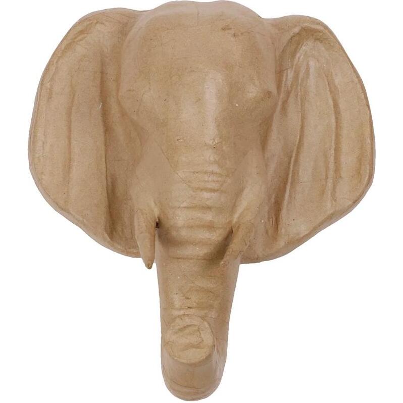 Tête éléphant à suspendre 23cm - Kraft