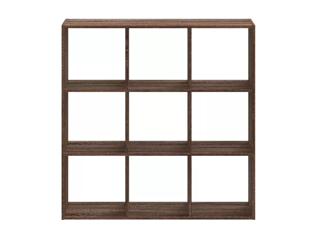 Bibliothèque chêne marron 102x32x102 cm bois d'ingénierie
