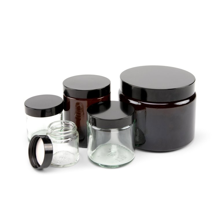 Schraubdeckel für Glastiegel, mit Dichteinlage