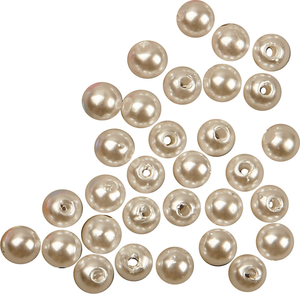 Voksperler - Ø 5 MM - Hulstr. 0,7 MM - Perlemor - 100 Stk