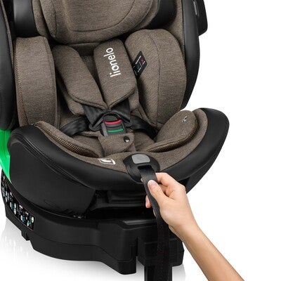 Lionelo Harmony i-Size Bilstol, Green Olive Leather